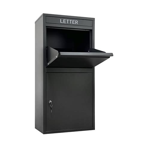 large steel drop box|large package delivery drop box.